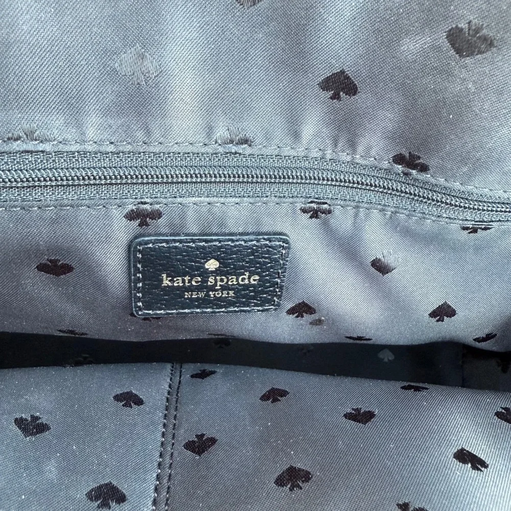 Kate Spade New York Black Leather Dome Satchel Shoulder‎ Bag WKRU6630